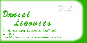 daniel lipovits business card